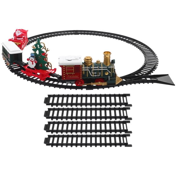 Tineasur Festive Electric Train Set, Plastic, Assorted Colors, Lights and Sound, Easy Assembly 1Set