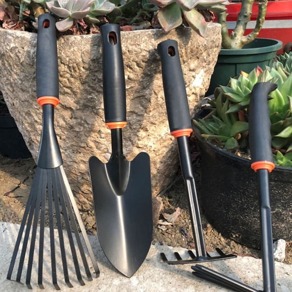 Tineasur Multi Purpose Garden Rake with Comfortable Rubber Handle for Landscaping and Gardening