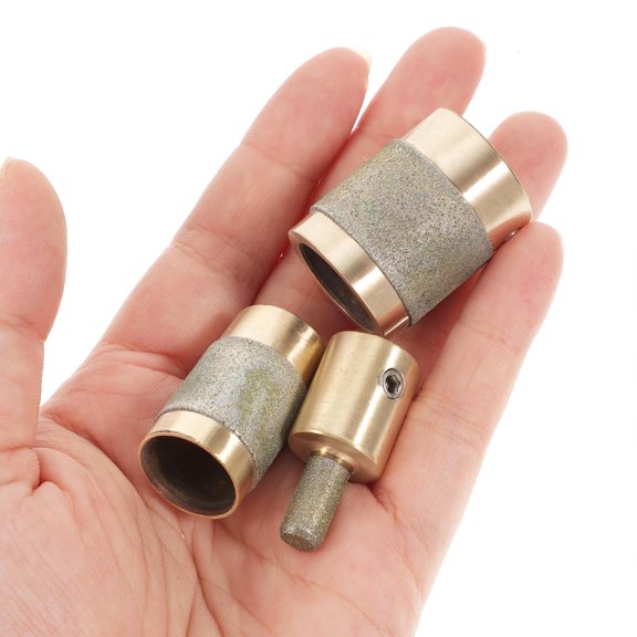 Tineasur 1Set Glass Grinding Bit Set with Brass Core Assorted Colors for Polishing Stained Glass Tiles and Stones
