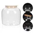 thumbnail image 1 of Tineasur Glass Canister Bamboo Lid Airtight Clear Multi-Functional Home Storage, 1 of 8