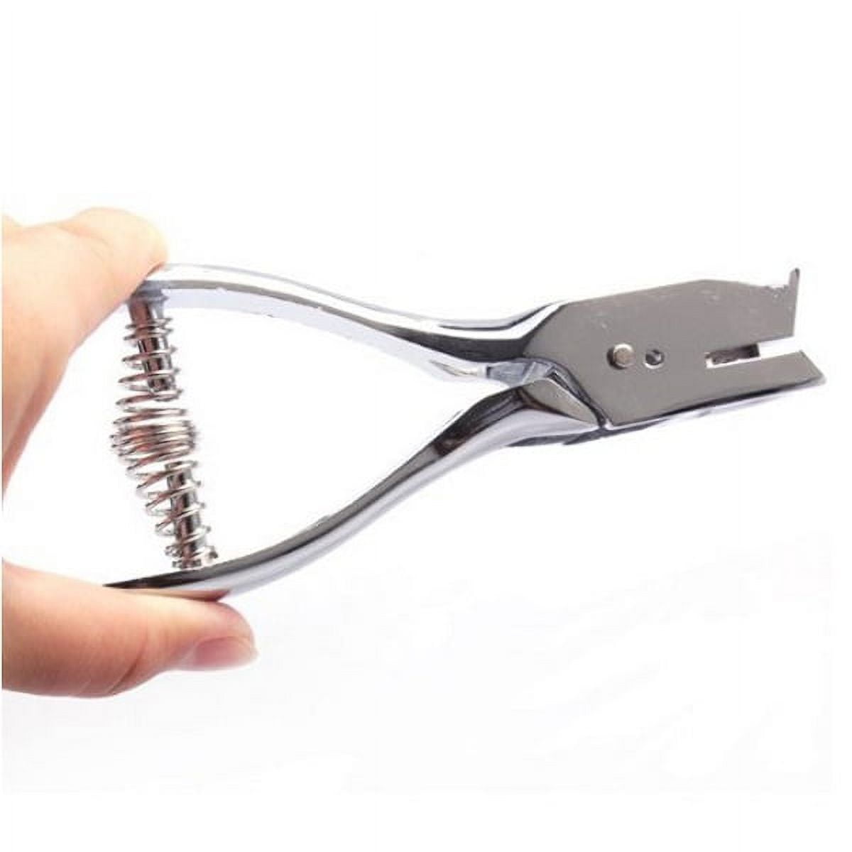 Tineasur Single Hole Puncher for Badge PVC Cards Silver 1Set