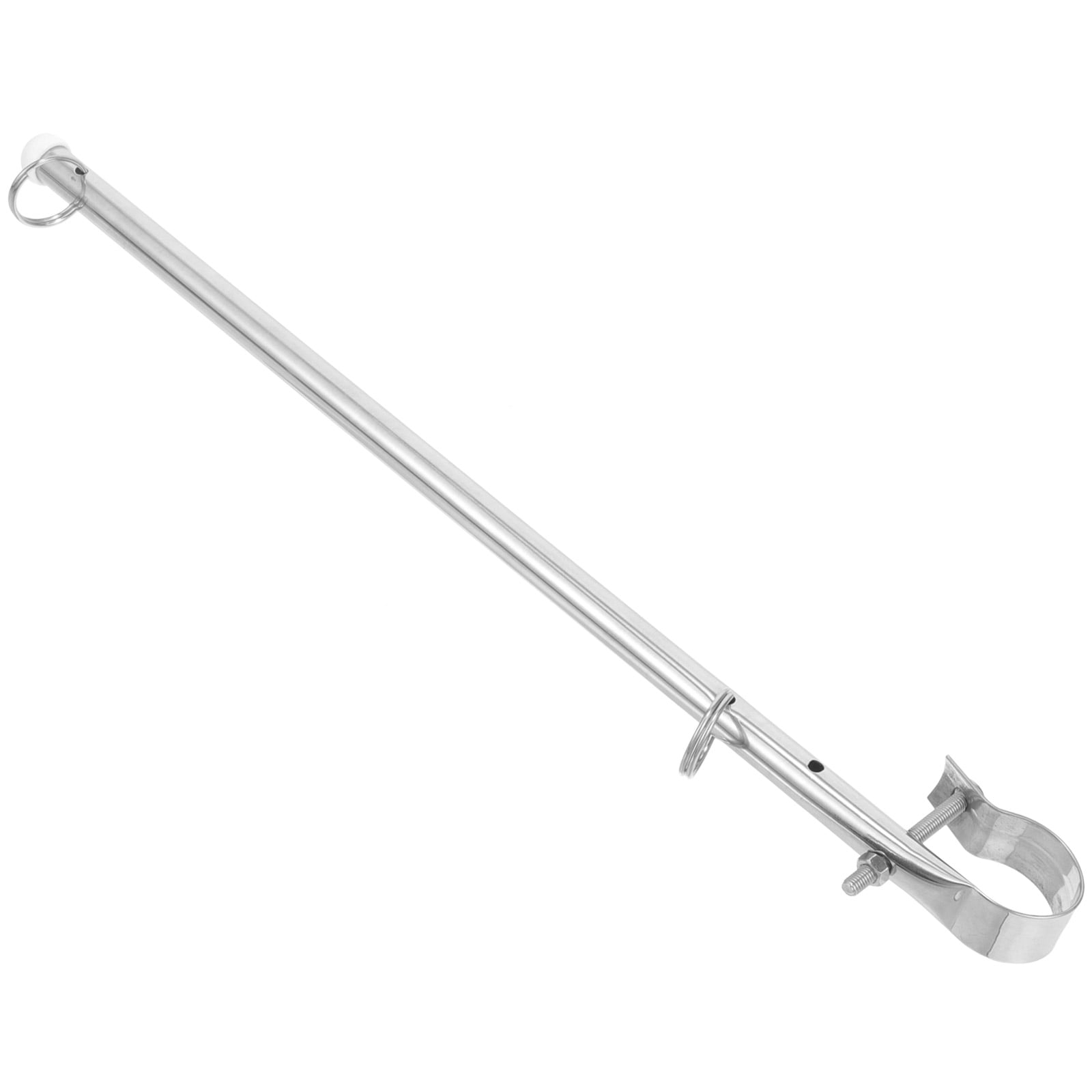 Tineasur Marine Boat Flagpole, Plated Silver Stainless Steel, Sturdy and Windproof for Daily
