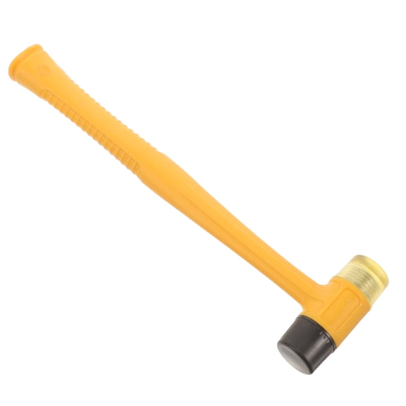 Tineasur Home Installation Hammer with Dual Round , Yellow Plastic Handle for Furniture Tapping and Assembly