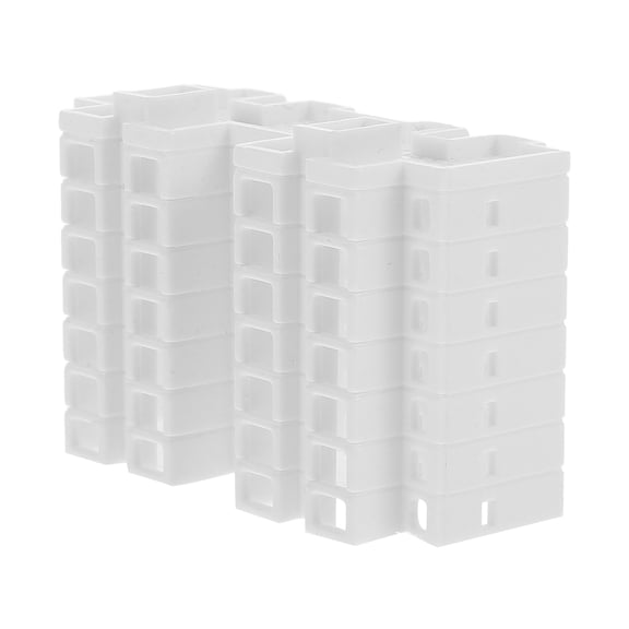 Tineasur House Model White Plastic Miniature Building Decor for Model Makers in DIY Scenery Scene 1Set