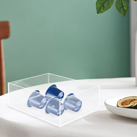 Tineasur Tea Box Storage Organizer Transparent Plastic 1Pack