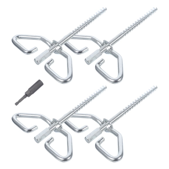 Tineasur Durable Electric Ice Nails Plated Silver for Ice Fishing Tent Stakes and Anchors 1Set