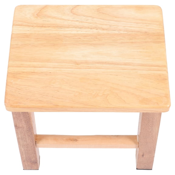Tineasur Portable Stool Solid Wood Khaki 1Pcs
