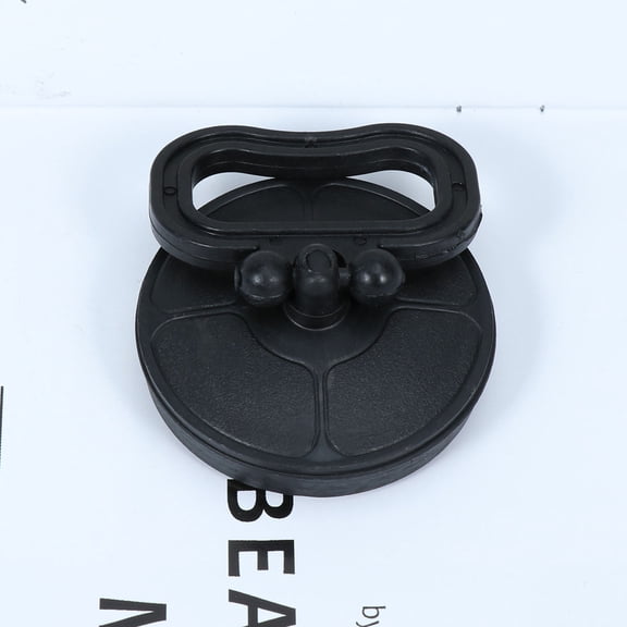 Tineasur 1Pc Home Tub Stopper Black Rubber Drain Plug with Flat Cover for Kitchen Use