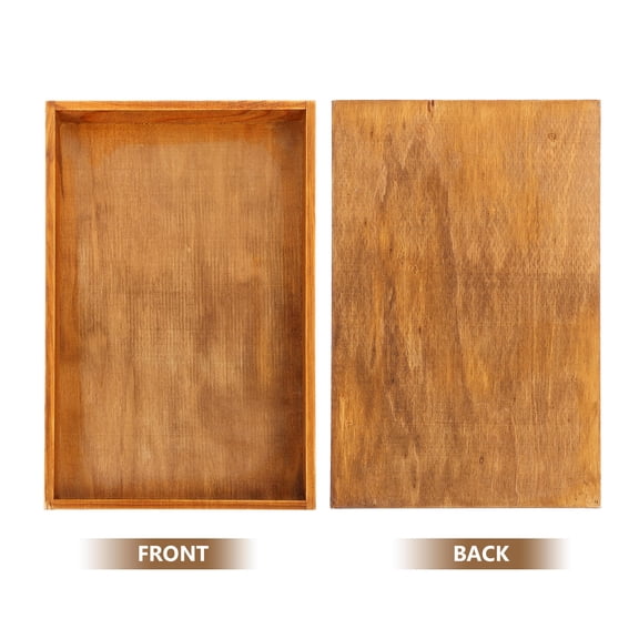 Tineasur Wooden Storage Container Brown Multifunction Solid Wood Storage Box for Desktop