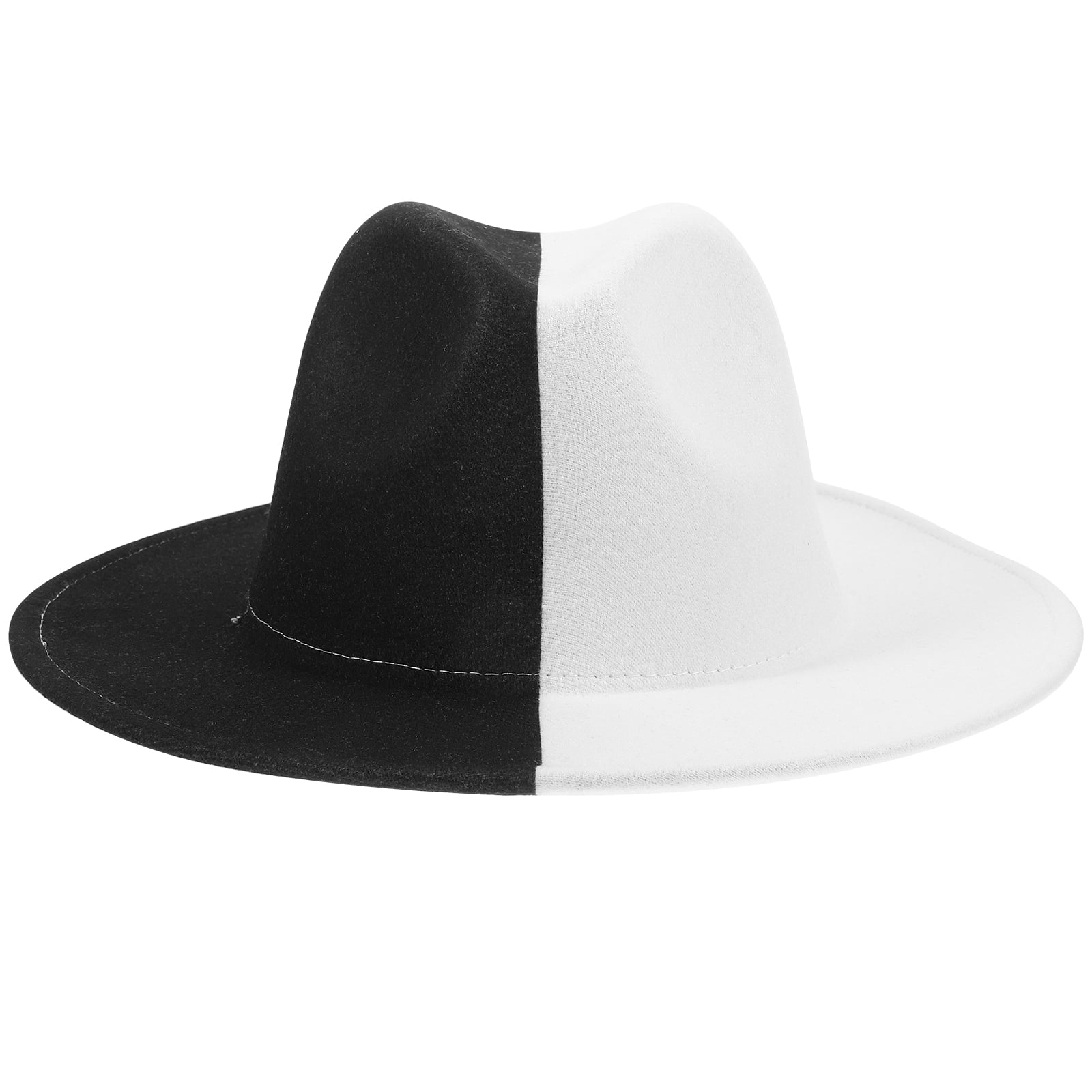 Jazz Rapper Hat Tineasur 1Set Vintage Jazz Hat Bowler Wide Brim Wool Felt for Everyday ...