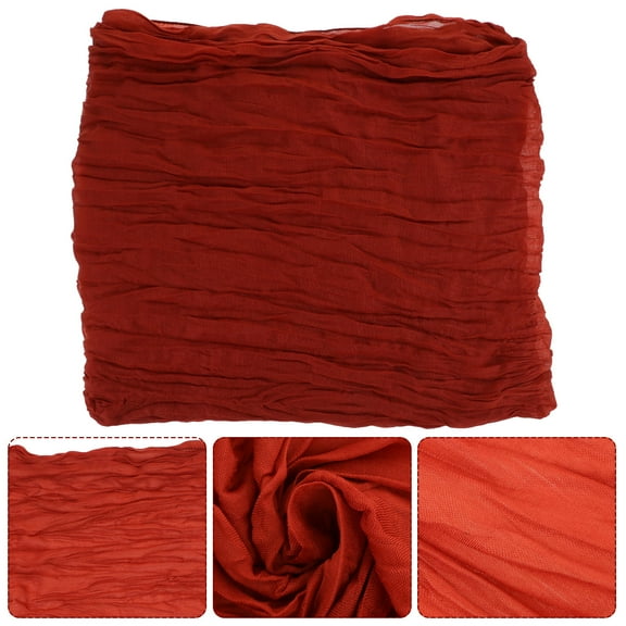 Tineasur Romantic Red Table Runner Decorative Gauze for Dining Room Festival Celebration