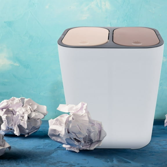 Tineasur Home Kitchen Dual Trash Container for Organized Recycling and Waste Disposal