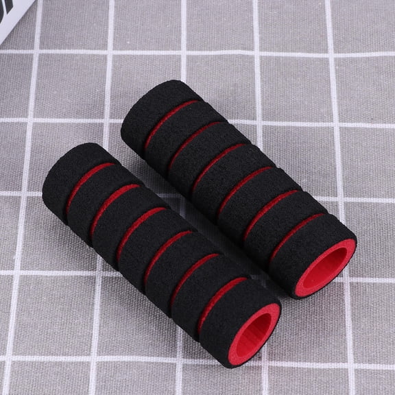 Tineasur 2-Pack Red Handlebar Grips with Foam Padding for Enhanced Comfort and Shock Absorption