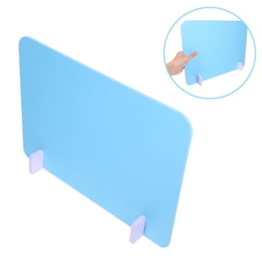 Tineasur 2Sets Sky Blue Desktop Private Panel with Base for School Office and Cafeteria Isolation and Privacy