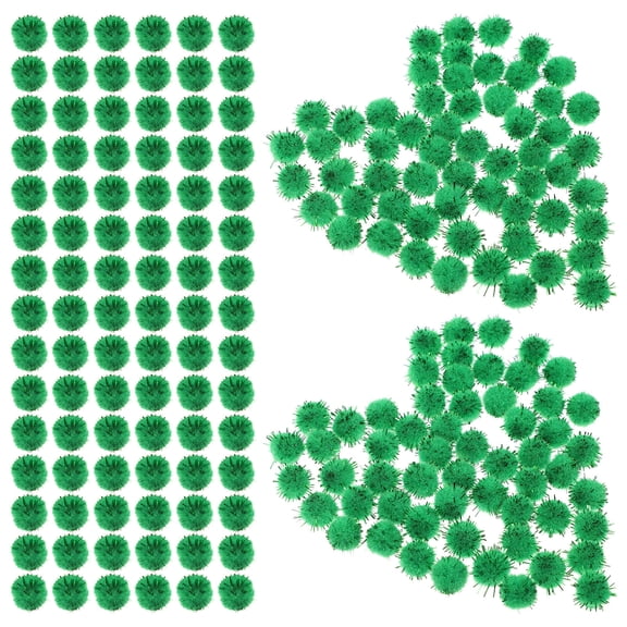 Tineasur Crafts Fuzzy Pom Poms , Green Acrylic Plush Craft Supplies, 2000 Pieces for Art Projects