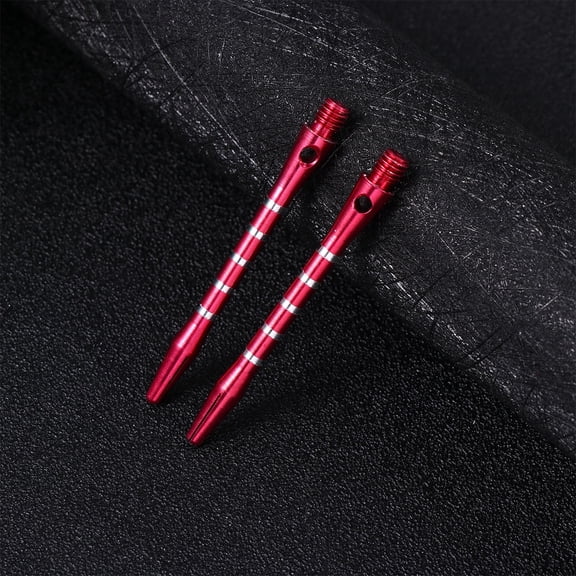 Tineasur 20Pcs Aluminium Alloy Darts Shafts Red Front Loaded Weight Balance for Throwing Use