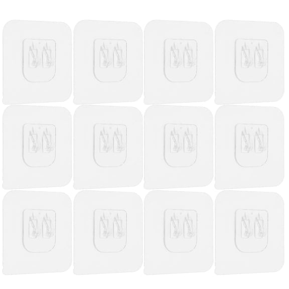 Tineasur 20Pcs Transparent Adhesive Wall Hooks Multi Functional Sticky Hooks for Tiles Glass Metal