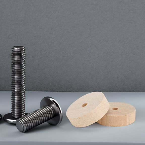 Tineasur  20 Pcs Round Wooden Craft Wheels Easy Installation Smooth Movement