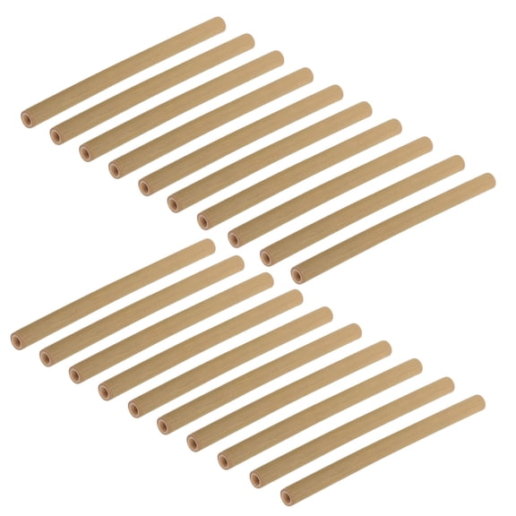 Tineasur DIY Khaki Bamboo Bee Tubes Easy Install Moveable for Bees 20Pcs