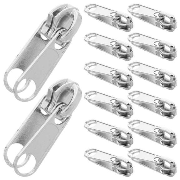 Tineasur 20Pcs Universal Double Sided Metal Zipper Pull Replacement Kit for Jackets Tents and Outdoor Gear