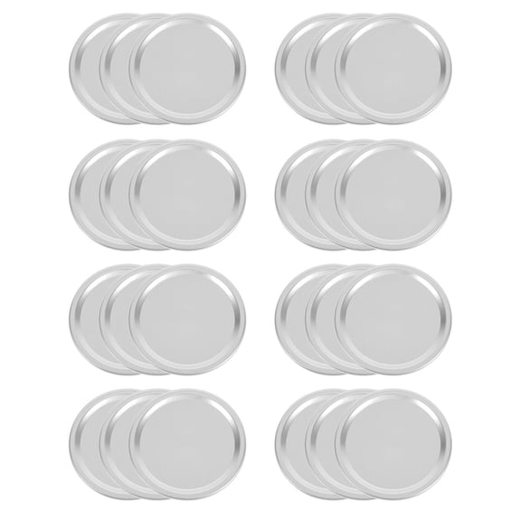 Tineasur Mason Jar Tops Silver Tinplate 24pcs