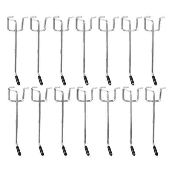 Tineasur 25Sets Plated Silver Metal Pegboard Hooks Heavy Duty Commodity Display Hooks for Shop and Supermarket