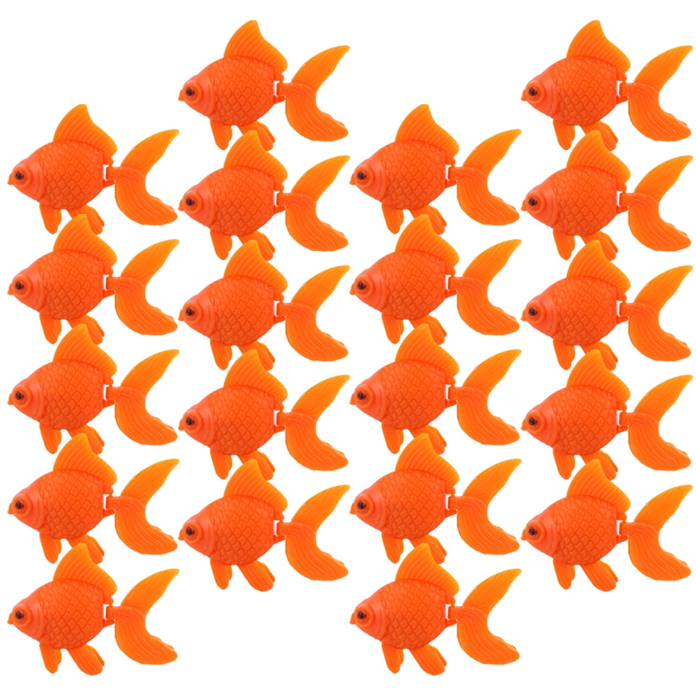 Tineasur 25pcs Plastic Floating Fish Tank Decorations Fake Fish for ...