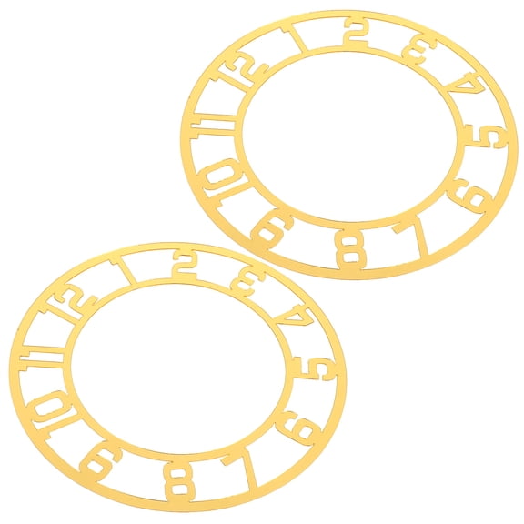 Tineasur Modern Acrylic Wall Clock Stickers with Arabic Numerals, Easy to Install, 2-Piece Set for Stylish Home Decor