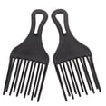 thumbnail image 1 of Tineasur Mens Styling Comb Hairdressing Comb Plastic Black 2Pack, 1 of 8