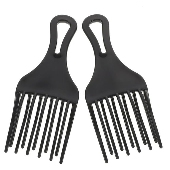 Tineasur Mens Styling Comb Hairdressing Comb Plastic Black 2Pack