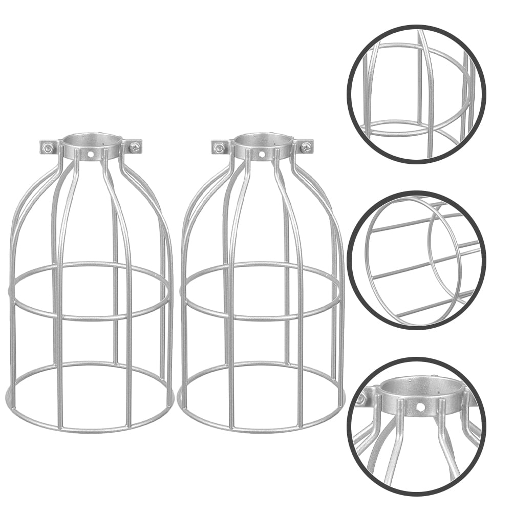 Bulb Protection Tineasur Iron Lampshade Bulb Protection 2Pcs - Walmart.com
