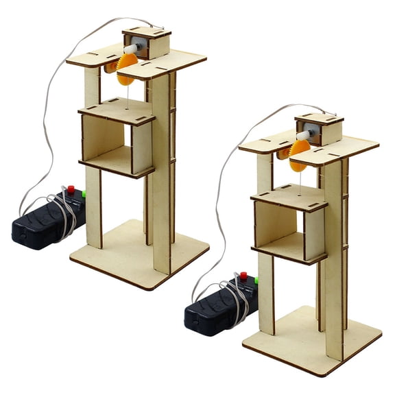 Tineasur Diy Elevator Making Material Wood Multi 2Pcs