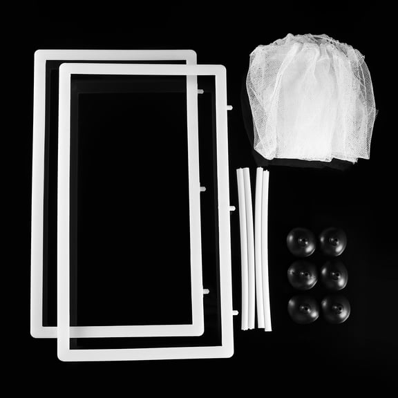 Tineasur 2Pcs Fish Tank Breeding Net for Survival Rate Improvement White Plastic