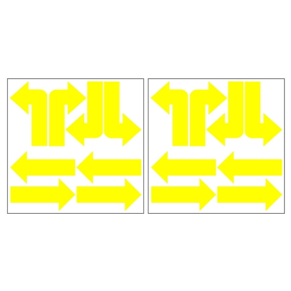 Tineasur 2-Pack Floor Directional Arrow Stickers, Yellow PVC Floor Signs for Factories, , Safety and Navigation