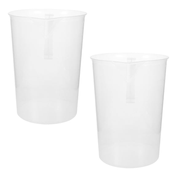 Tineasur Set of 2 Large Clear Plastic Measuring Cups with Graduated Markings for Cooking, Baking, and Travel Use