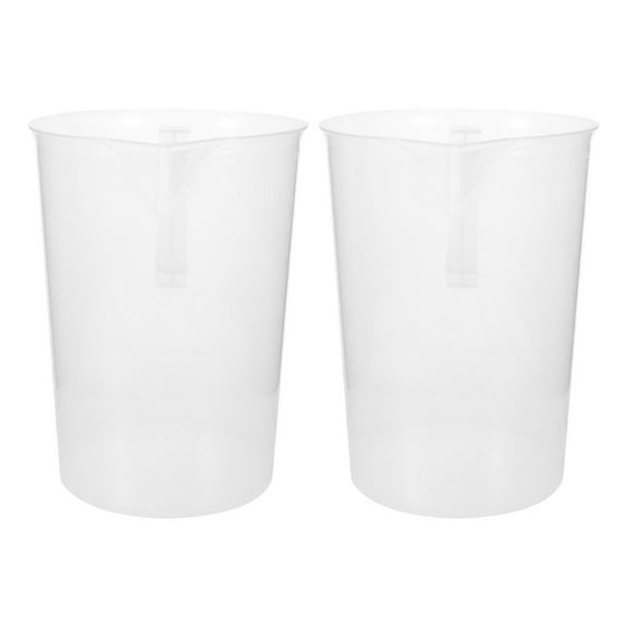 Tineasur 2Pcs Large Plastic Measuring Cups Clear Graduated Beakers for Cooking and Travel