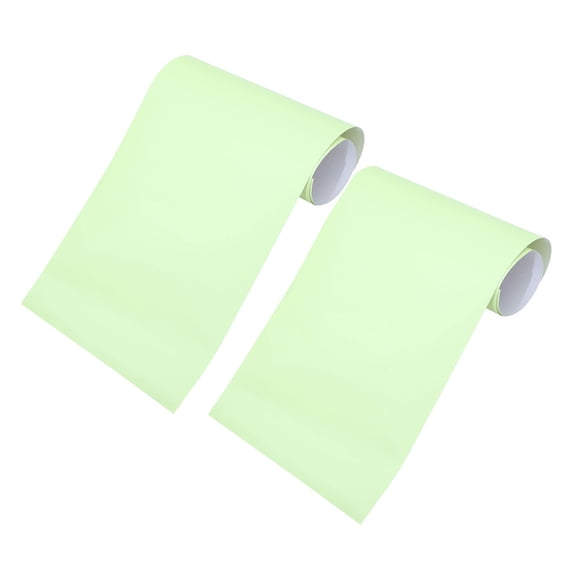 Tineasur 2Pcs Glow in The Dark Vinyl Film Light Green Self Adhesive for Crafts