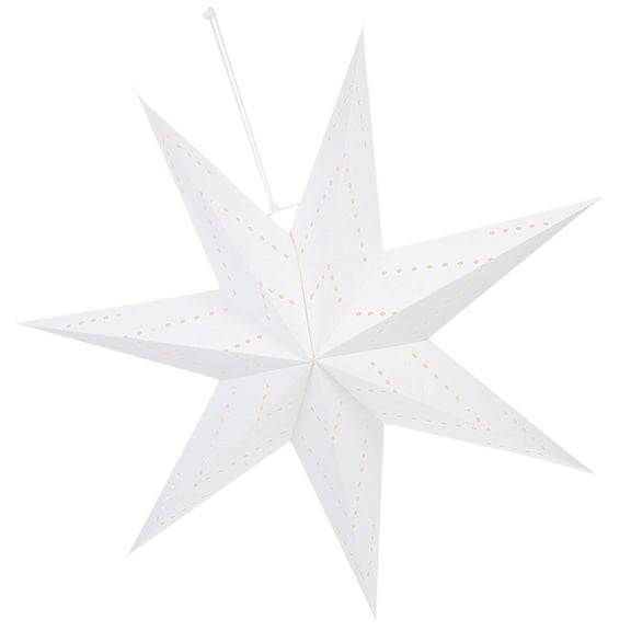 Tineasur Paper Star Lanterns Paper Star Lantern Lampshades White 1 Set for Christmas