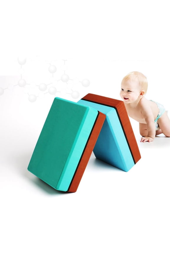 2Pcs Lightweight Eva Yoga Blocks for Exercise Stretch Strength and Flexibility Aid
