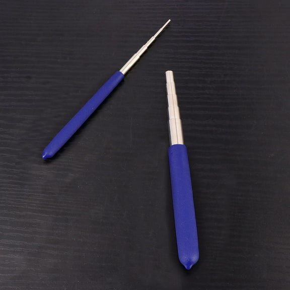 Tineasur 2Pcs DIY Blue Jewelry Mandrel Stick Measuring Tool for Wire Wrapping and Adjustment