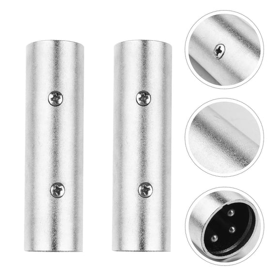 Tineasur 2Pcs Aluminum Alloy Xlr 3 Pin Connector Adapter for Microphone and Mixer