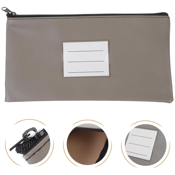 Tineasur Grey PU Document Holder Pouch for Office Bills, Organizers, Storage Solutions, and Stylish Daily Use