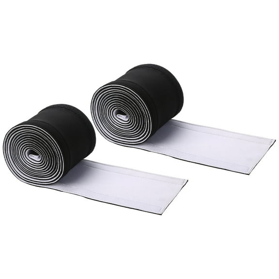 Tineasur 2Pcs Black Neoprene Cord Sleeve Cuttable Cable Wrap for Cable Protection