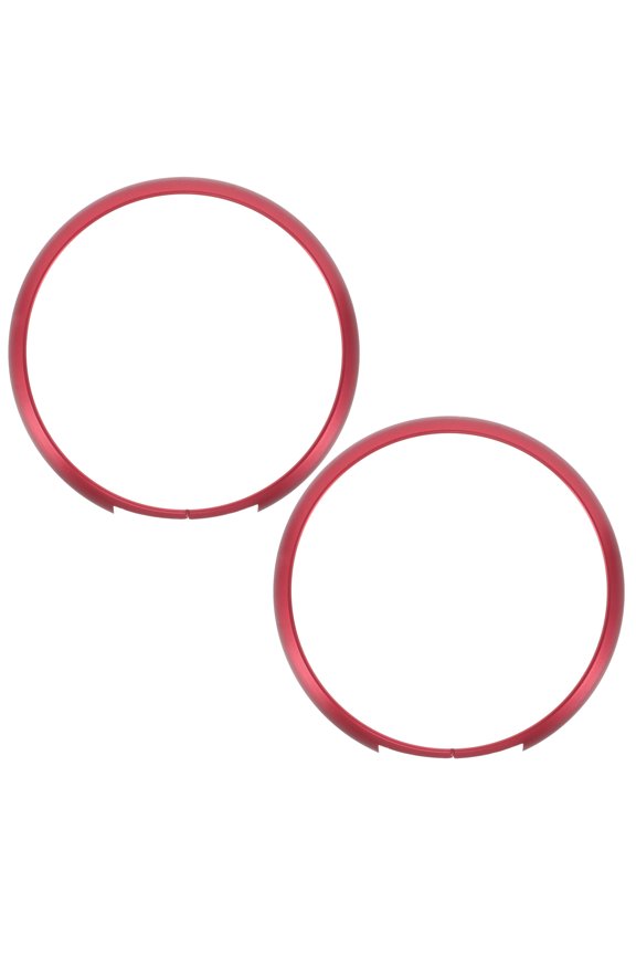 2Pcs Car Key Holder Keyrings Red in Aluminum Alloy with Textured Grip