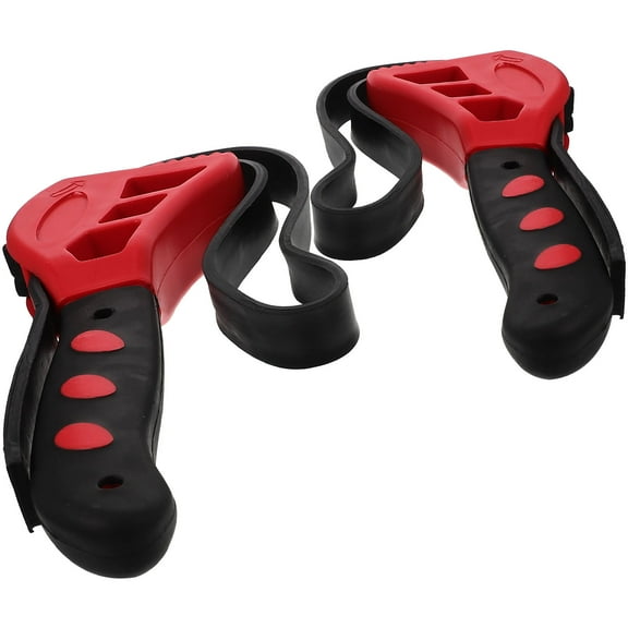 Tineasur 2Pcs Red Rubber Strap Bottle Opener with Cushioned Handle Flexible for Any Shape