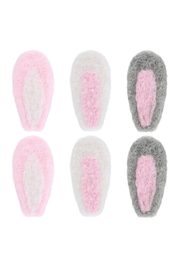 Bunny Ears Headband Women Rabbit Ear Shape Assorted Color 3 Pairs