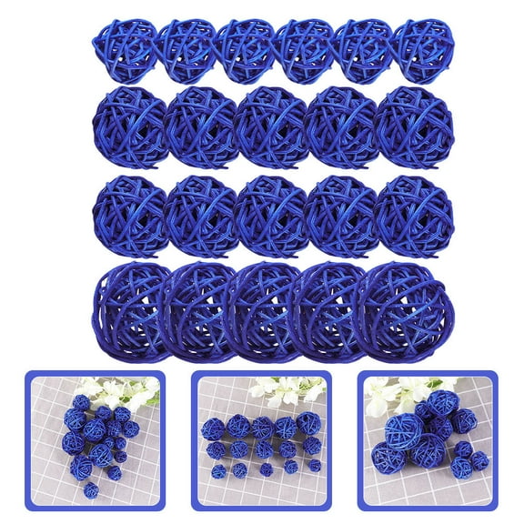 Tineasur 30pcs Decorative Balls Decorative Spheres Rattan Wall Hanging Wedding Event Planners Decor