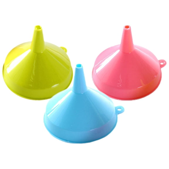 Tineasur 3Pcs Wide Mouth Funnel Kitchen Tool for Filling Bottles Liquids and Powders