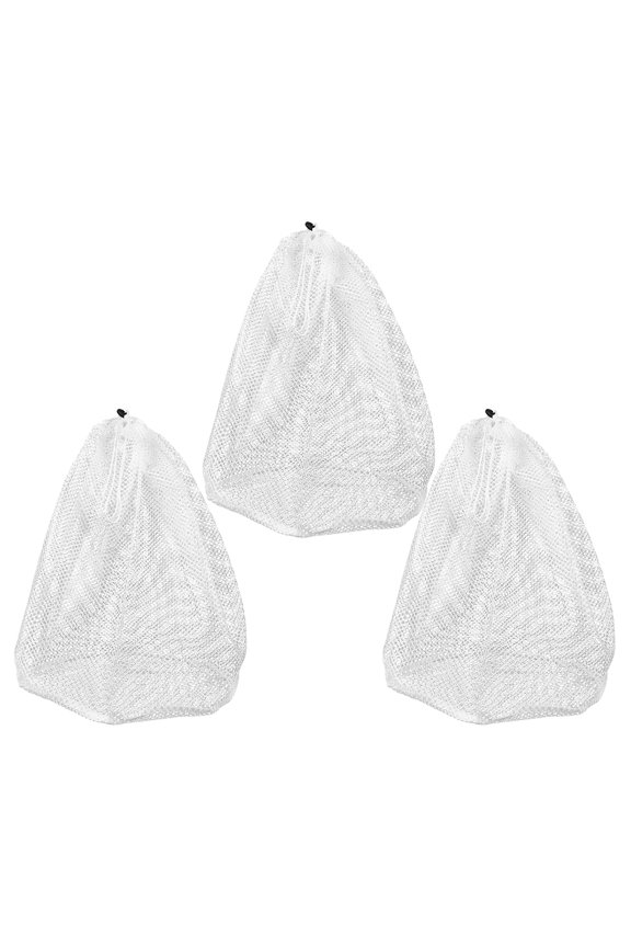 3Pcs Large Mesh Laundry Bags for Washing Machine with Drawstring Closure