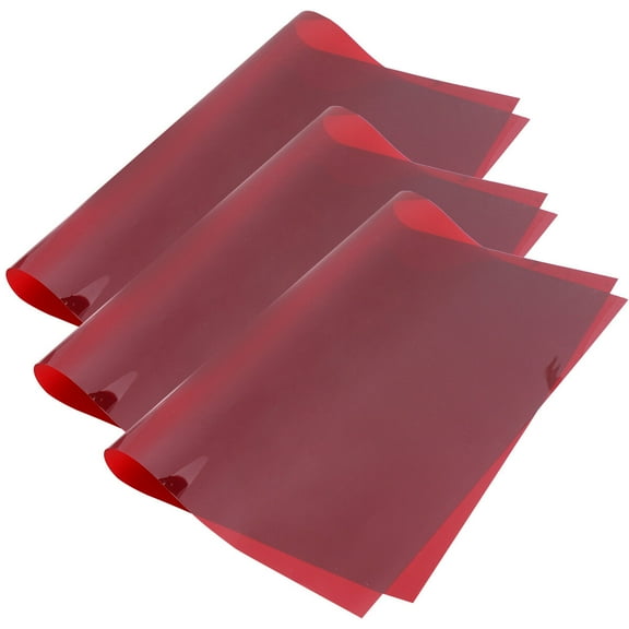 Tineasur 3-Pack Red Gel Filter Cards for Camera Flash Lighting, Movie, TV, Photography, Video Studio Accessories